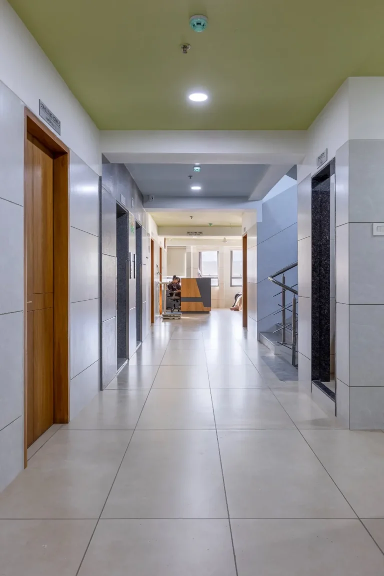 Long corridor at Shrey Hospital