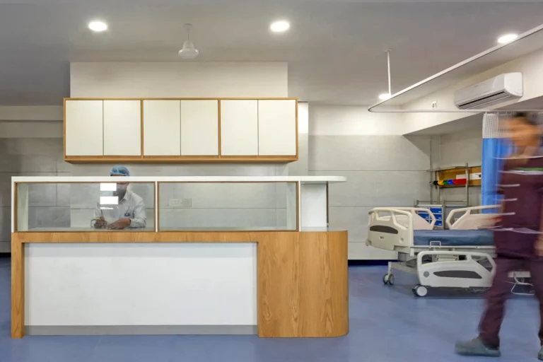 Reception and ward desk at Shrey Hospital