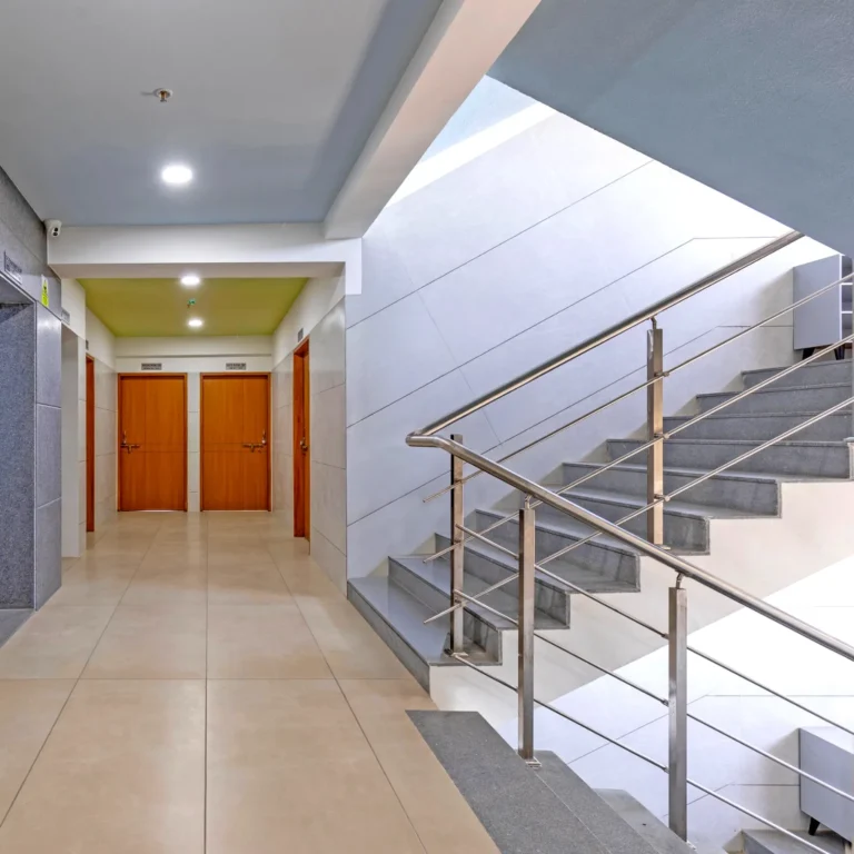 Staircase interior at Shrey Hospital